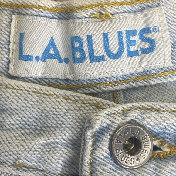 Vintage L.A. Blues Women’s Jeans 10P Light Blue Straight Leg Zip Button Pockets - Picture 7 of 10
